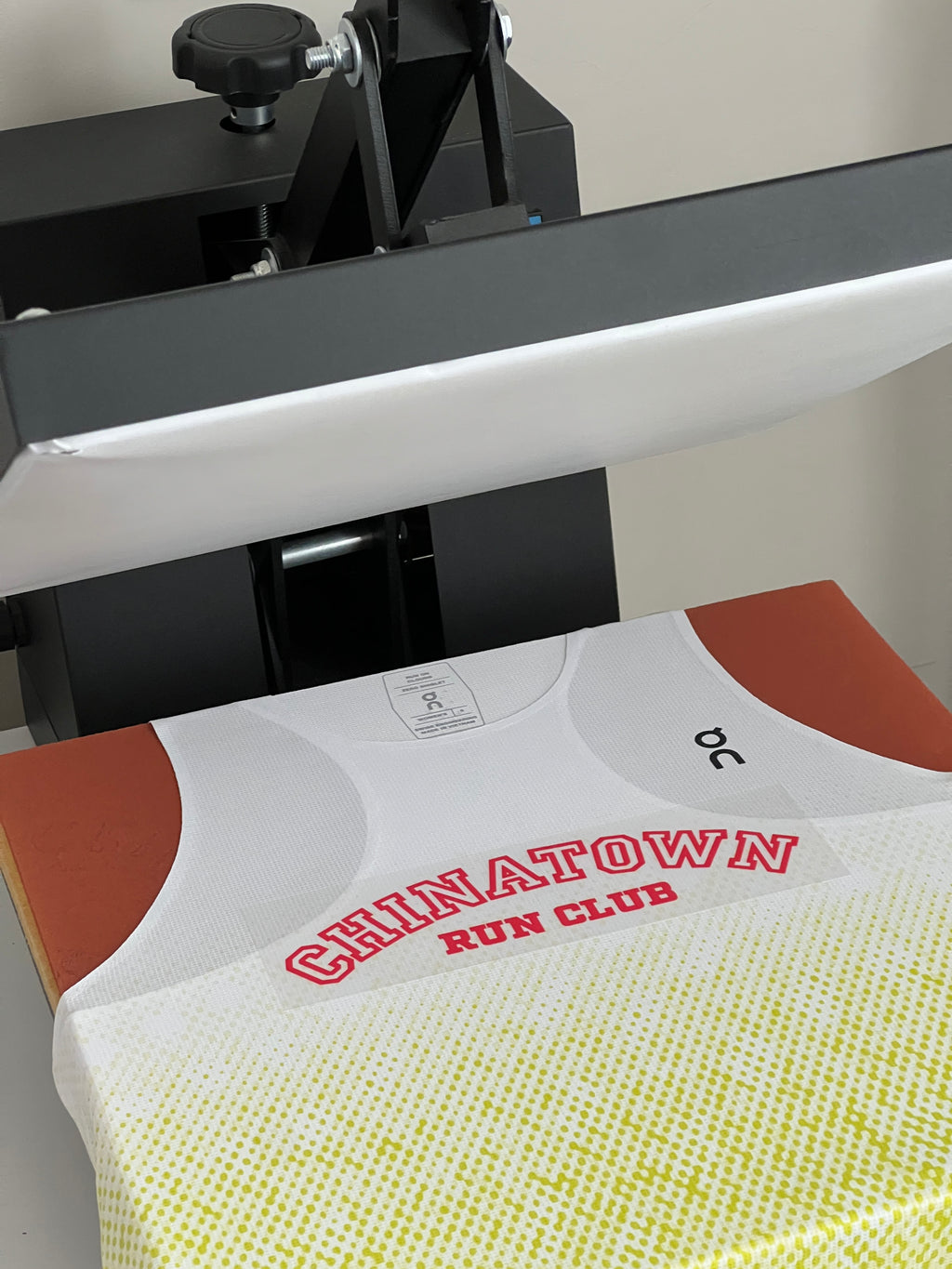 Chinatown Run Club Race Day Kit Heat press
